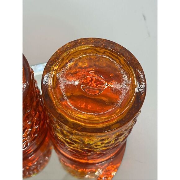 VTG Ryukyu 3 Pc Handblown Glass Ombre Low Ball Tumbler Amberina (Glows) 3 1/2" - Picture 12 of 15